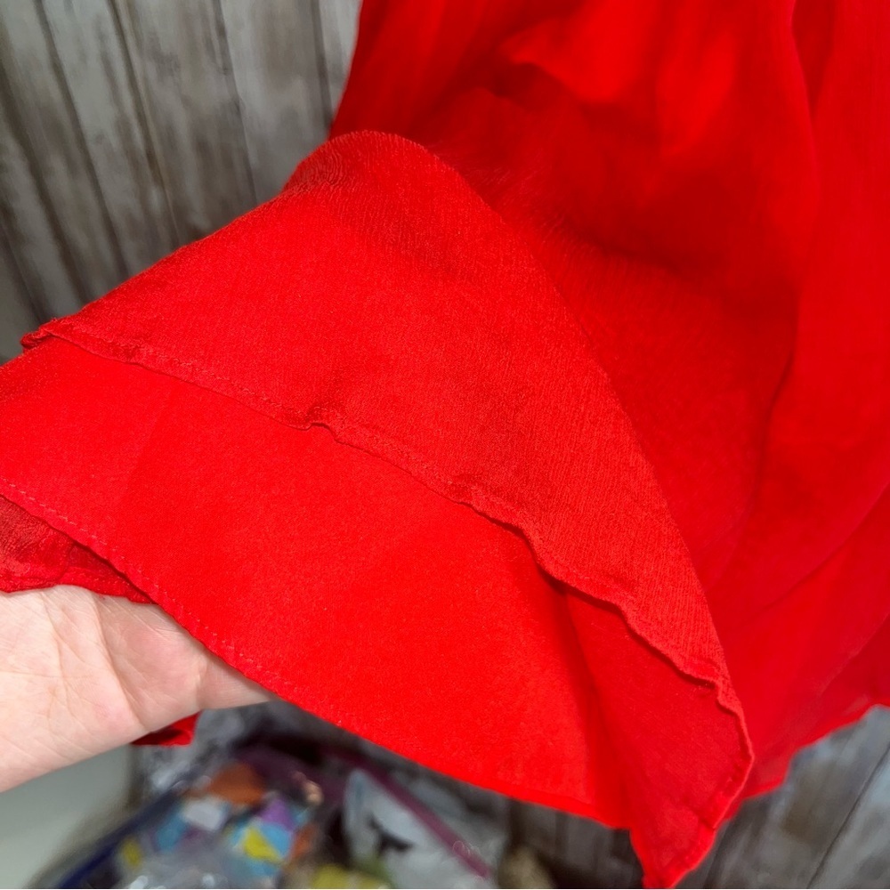J.Crew Sinclair Silk Halter 0P Vivid Poppy Red Wedding Guest Cocktail Dress - Picture 6 of 9
